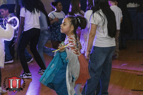 Student in the middle of the dance floor