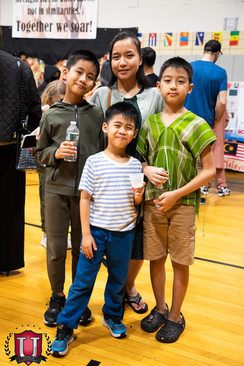 Students posing goofily