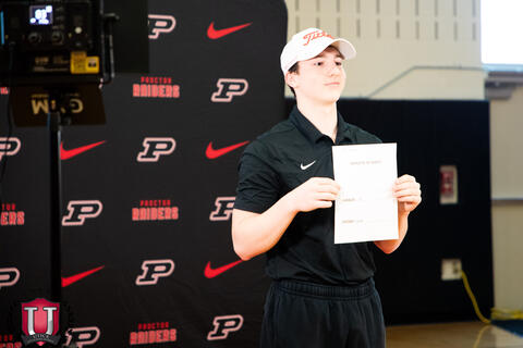 Tennis student posing with their bio