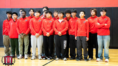 Mens Tennis team posing together