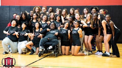 Women's Track and field silly posing