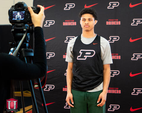 Track athlete being photographed