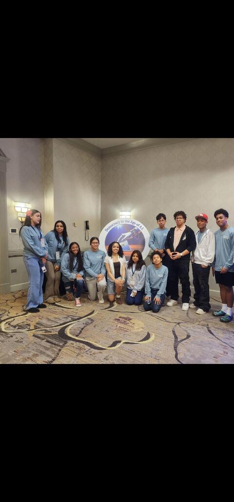 The prhyli delegation club posing together during their three day weekend trip