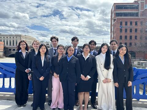 Students posing together at FBLA State