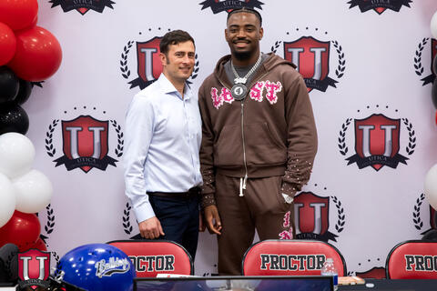 Mike posing with the mayor