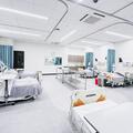 Image of Nursing lab with hospital beds and hospital equipment