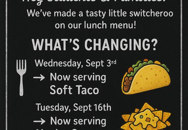Lunch Menu Change image