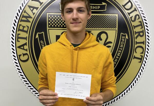 Letter Of Commendation Awarded To Joshua Burns From The National Merit 