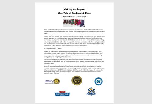 Sock drive flyer preview