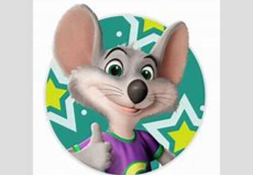 Chuck E. Cheese Pizza mouse mascot