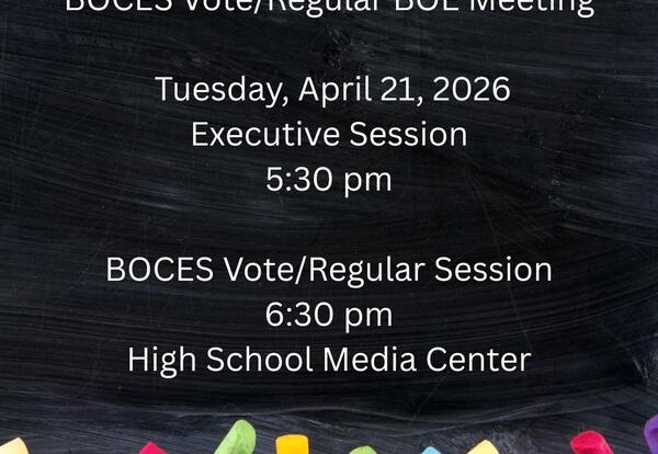 Canastota Central Schools BOCES Vote/Regular BOE Meeting