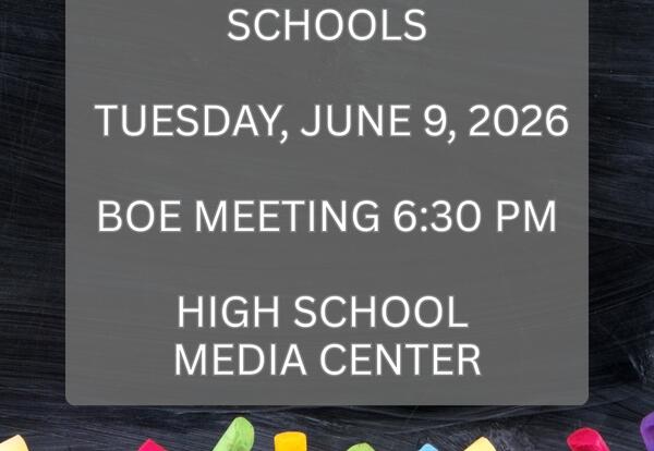 BOE Board Meeting Tuesday, June 9, 2026