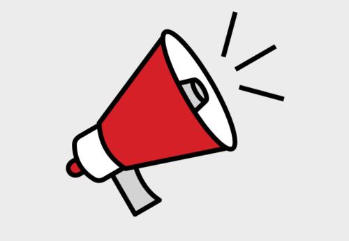 A graphic showing a megaphone.