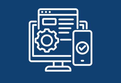 A graphic showing applications on a computer and a digital device.