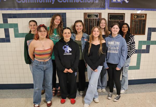 Group photo of Oyster River High School students advancing to the 2026 National History Day competition.