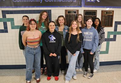 Group photo of Oyster River High School students advancing to the 2026 National History Day competition.