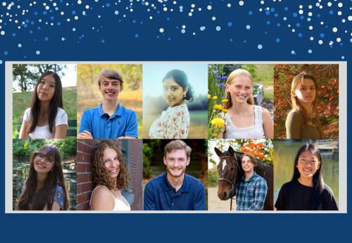 Photo collage of the top ten seniors of the Class of 2026.