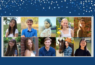 Photo collage of the top ten seniors of the Class of 2026.