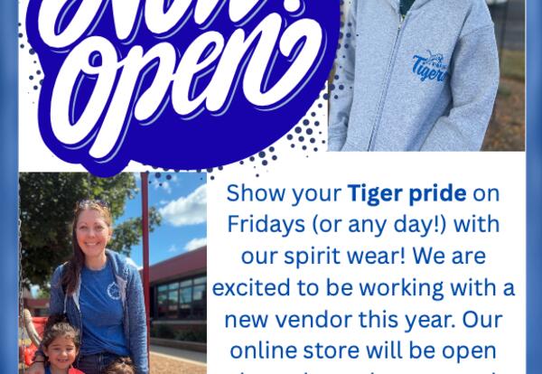 Tiger Spirit Wear Now Open!