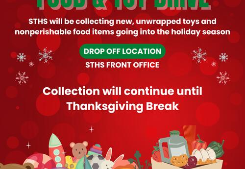 Drop off food and toys