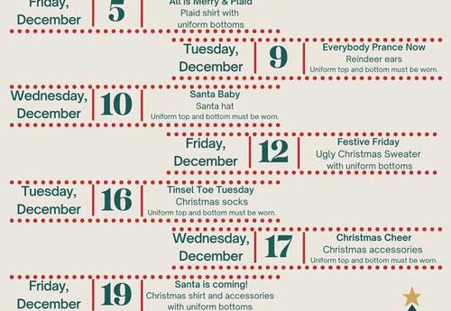 December Dress-up day flyer