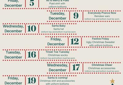 December Dress-up day flyer