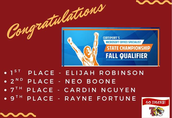 Certiport State Champion - Qualifiers