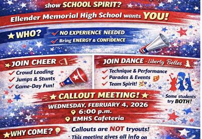 Cheer and Dance Callout Meeting Flyer