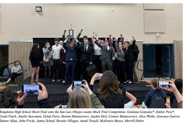 Templeton High School Wins County High School Mock Trial Championship