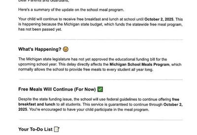 Fall Food Service Update