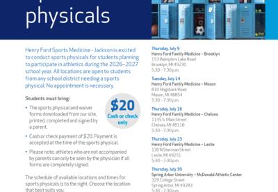 2026 Sports Physicals