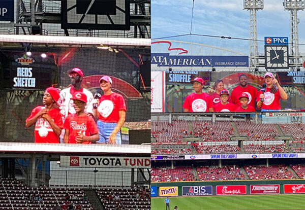 XJA Community Celebrates Double Victory at Reds Game