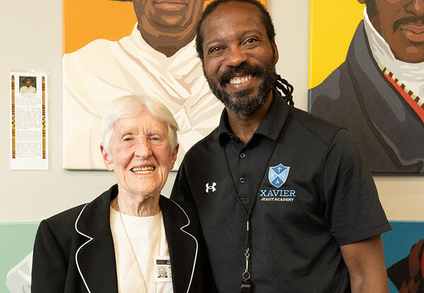 Sister Rose Ann Fleming, SNDdeN, Visits Xavier Jesuit Academy: A Lesson in Self-Discipline and Community