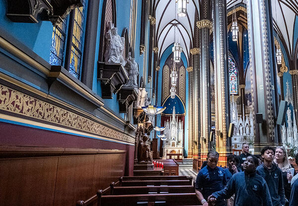 Sixth Grade Visits St. Francis Xavier Church During Holy Week