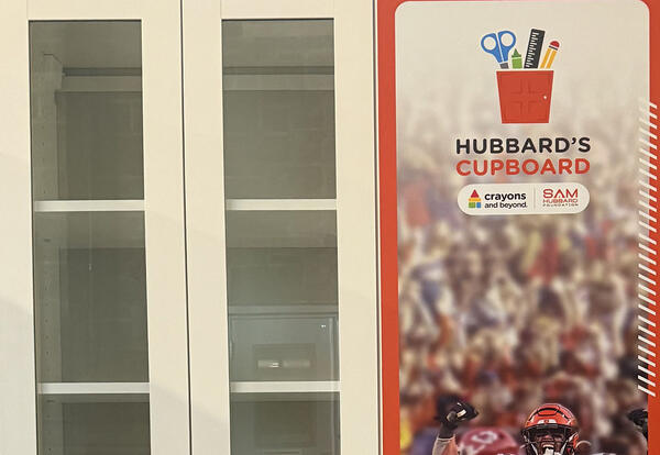 Xavier Jesuit Academy partners with the Sam Hubbard Foundation and Gardner Family Foundation to bring Hubbard's Cupboard, providing students on-site access to supplies, hygiene items, and healthy snacks.