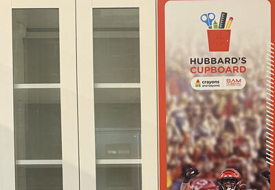 Xavier Jesuit Academy partners with the Sam Hubbard Foundation and Gardner Family Foundation to bring Hubbard's Cupboard, providing students on-site access to supplies, hygiene items, and healthy snacks.