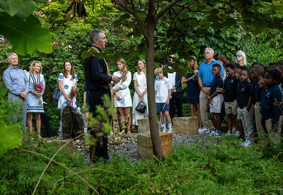 XJA dedicated the Holy Trinity Fountain and launched the Owen Hughes Scholarship in memory of Owen Michael Hughes, honoring a life lived for others.