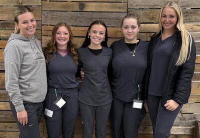 Career Technology Center students Jesse Witzman, Ally Boykin, Ava Parker, Ava Moore and Ella Scott