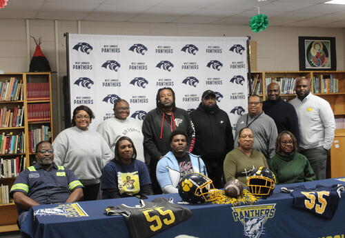 West Lowndes High School senior lineman Trence Robertson