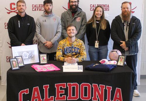 Caledonia High School senior goalkeeper Walker Ferguson