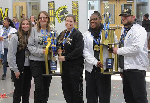 New Hope High School spirit squad coaches