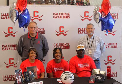Caledonia High School senior boys basketball player Chris Blevins