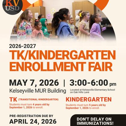TK/Kindergarten Enrollment Fair flyer