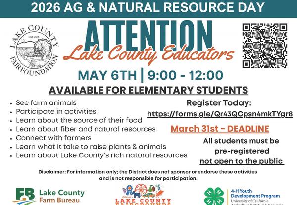 Students Invited to 2026 Ag & Natural Resource Day