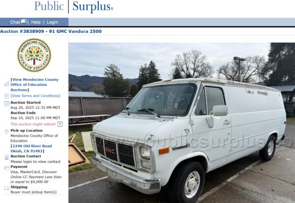 New MCOE Online Auction for Surplus Items