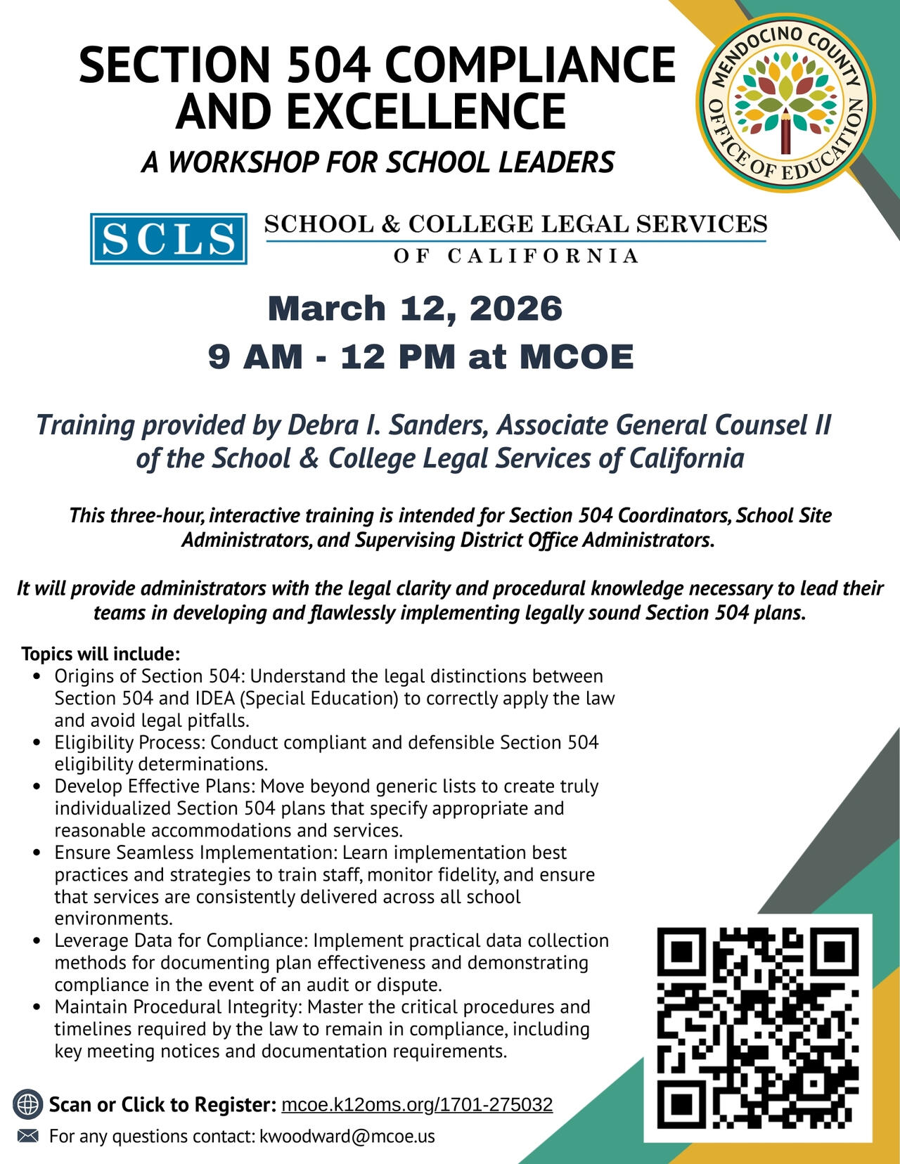 Section 504 Compliance and Excellence Workshop for School Leaders ...