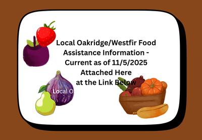 Oakridge/Westfir Food Assistance Information