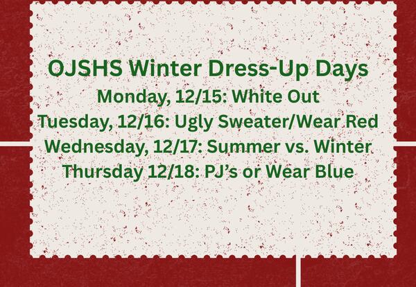 OJSHS Winter Dress-Up Days