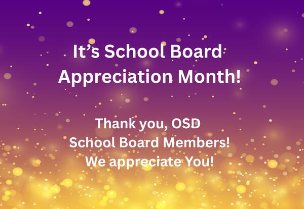 It's School Board Appreciation Month