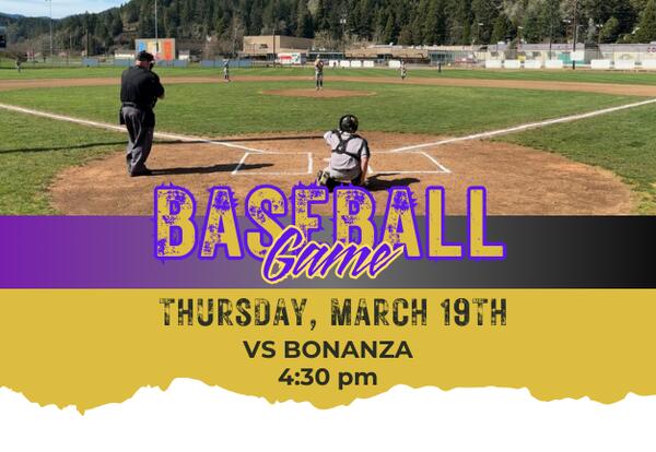 Warrior Baseball vs. Bonanza - Thursday, March 19 @ 4:30pm